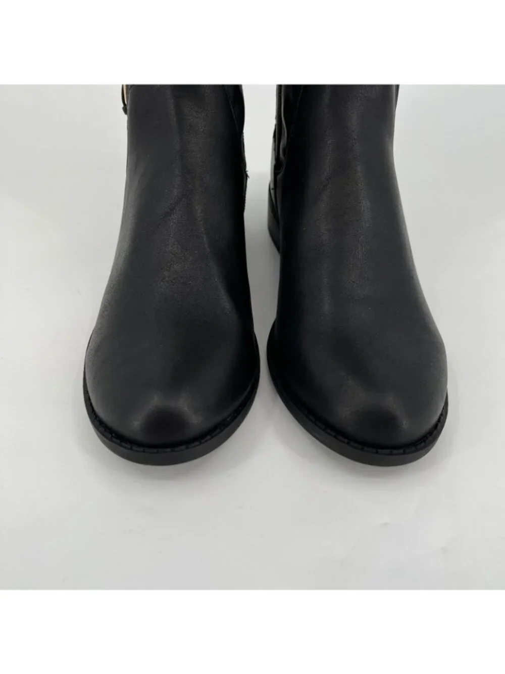 Jones New York Leodenn Knee High Boots Black Cognac Size 6M Synthetic Zip Buckle